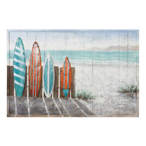 Surfer's Paradise 48x32 Mixed Media Wall Art