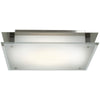 Vision (l) Dimmable LED Flush Mount - Brushed Steel Ceiling Access Lighting 