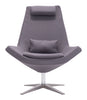 Bruges Occasional Chair Charcoal Gray Furniture Zuo 