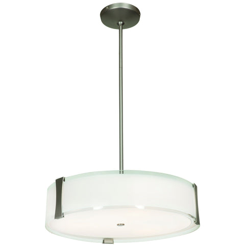 Tara Dimmable LED Semi-Flush or Pendant - Brushed Steel Ceiling Access Lighting 