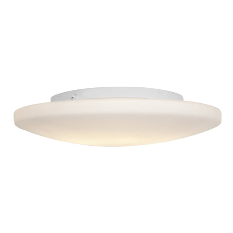 Orion Dimmable LED Flush Mount - White with Opal Glass Ceiling Access Lighting 