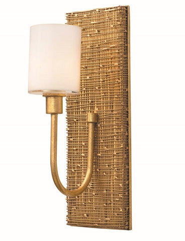 Cestino 14"h Gold Leaf Wall Sconce Wall Kalco Gold 