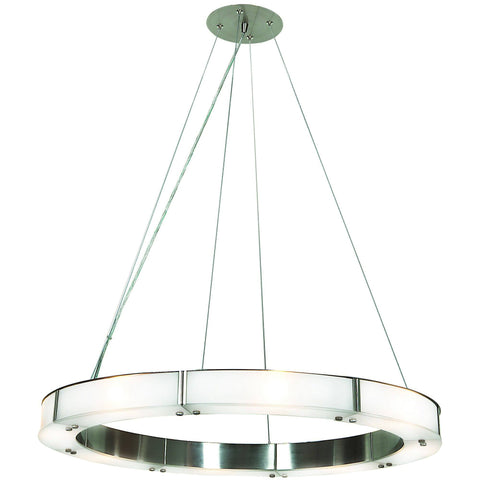 Oracle (l) Cable Ring Glass Dimmable LED Chandelier - Brushed Steel Ceiling Access Lighting 