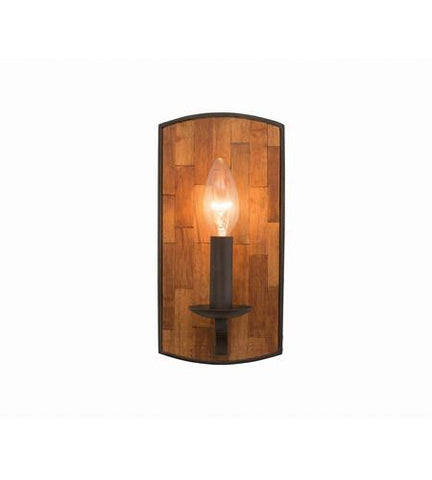 Lansdale Iron and Wood 10"h Wall Sconce Wall Kalco Wood 