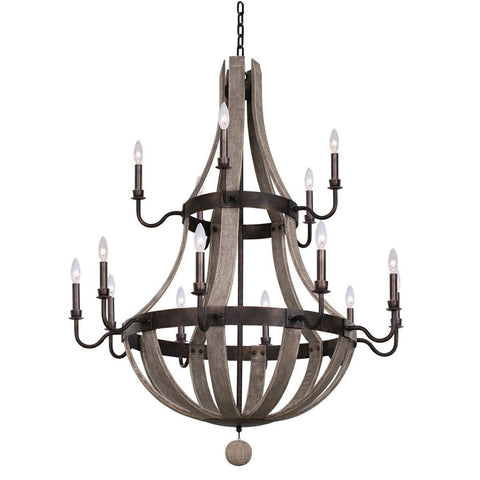 Harper (10+5) Light 2 Tier Chandelier Ceiling Kalco 