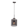 Simplicite Smoked Glass Pendant - Black Chrome (BCH) Ceiling Access Lighting 