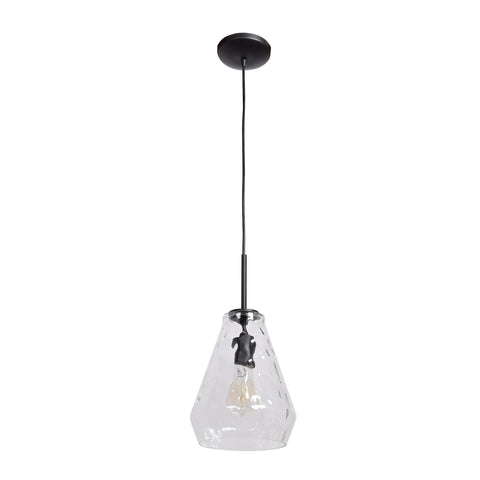 Simplicite Wavy Glass Pendant - Black (BL) Ceiling Access Lighting 