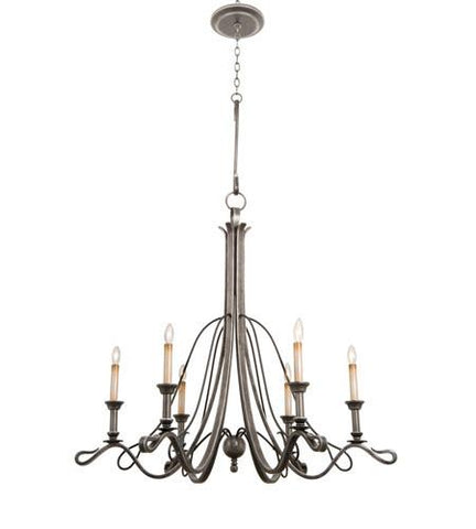 Keller 40"w Royal Mohogany 6 Light Traditional Chandelier Ceiling Kalco 