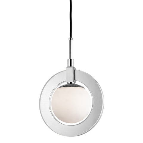 Caswell Small LED Pendant - Polished Nickel Ceiling Hudson Valley 