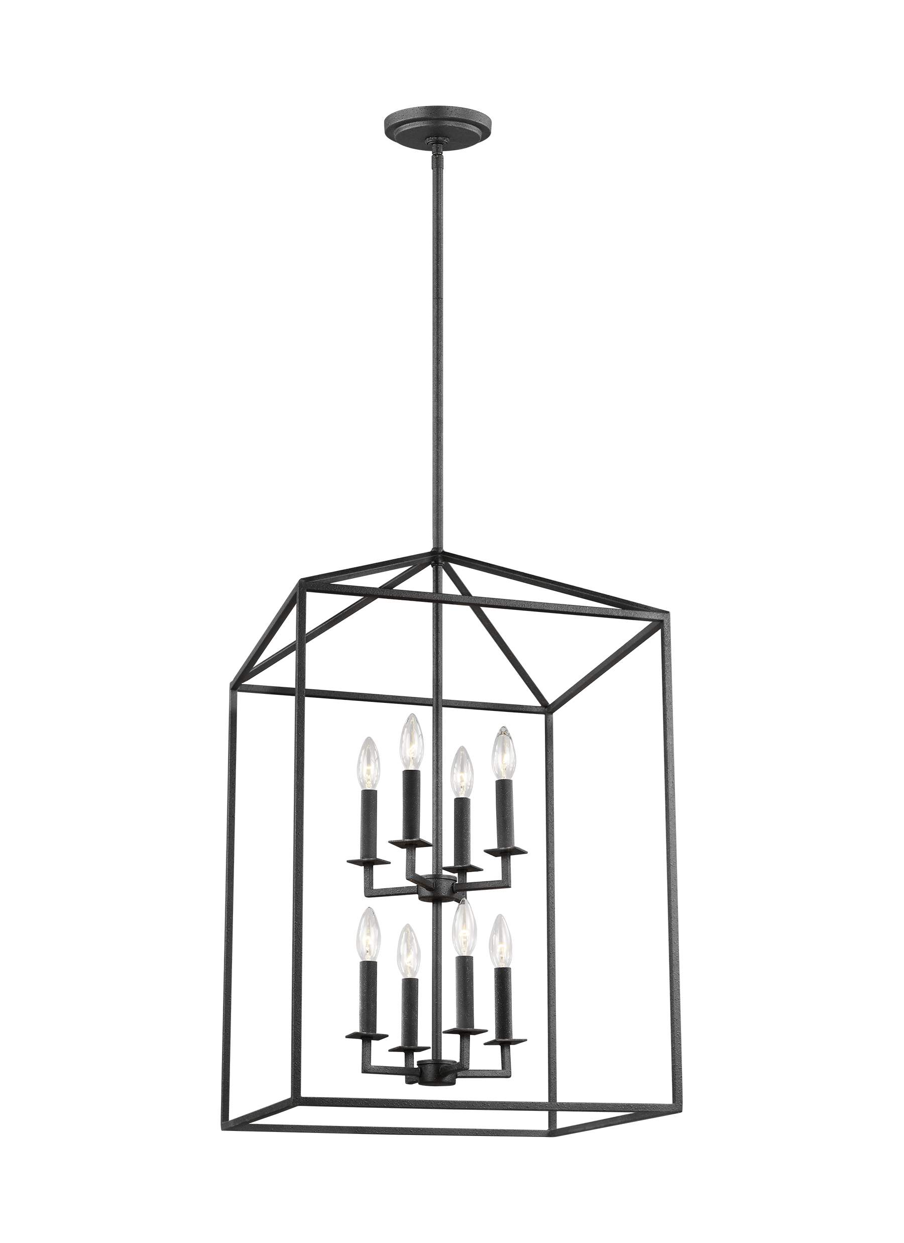 Perryton Large Eight Light Hall / Foyer - Blacksmith Pendants Sea Gull Lighting 