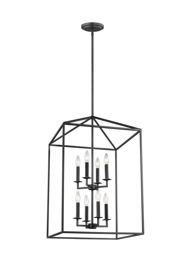 Perryton Large Eight Light Hall / Foyer - Blacksmith Pendants Sea Gull Lighting 