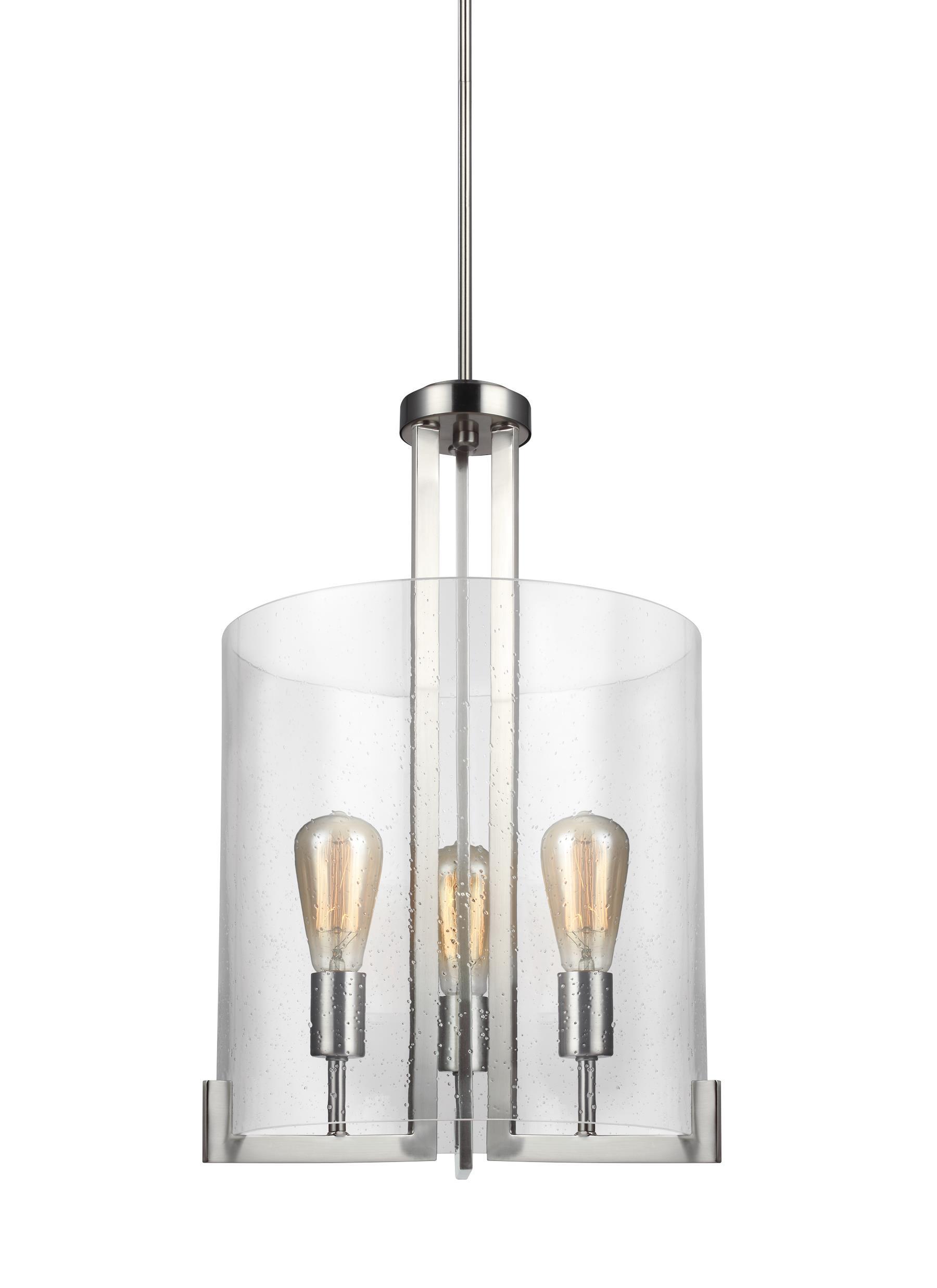 Dawes Three Light Hall / Foyer - Brushed Nickel Pendants Sea Gull Lighting 