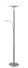 Stellar 72"h LED Combo Torchiere Lamps Adesso Brushed Steel 