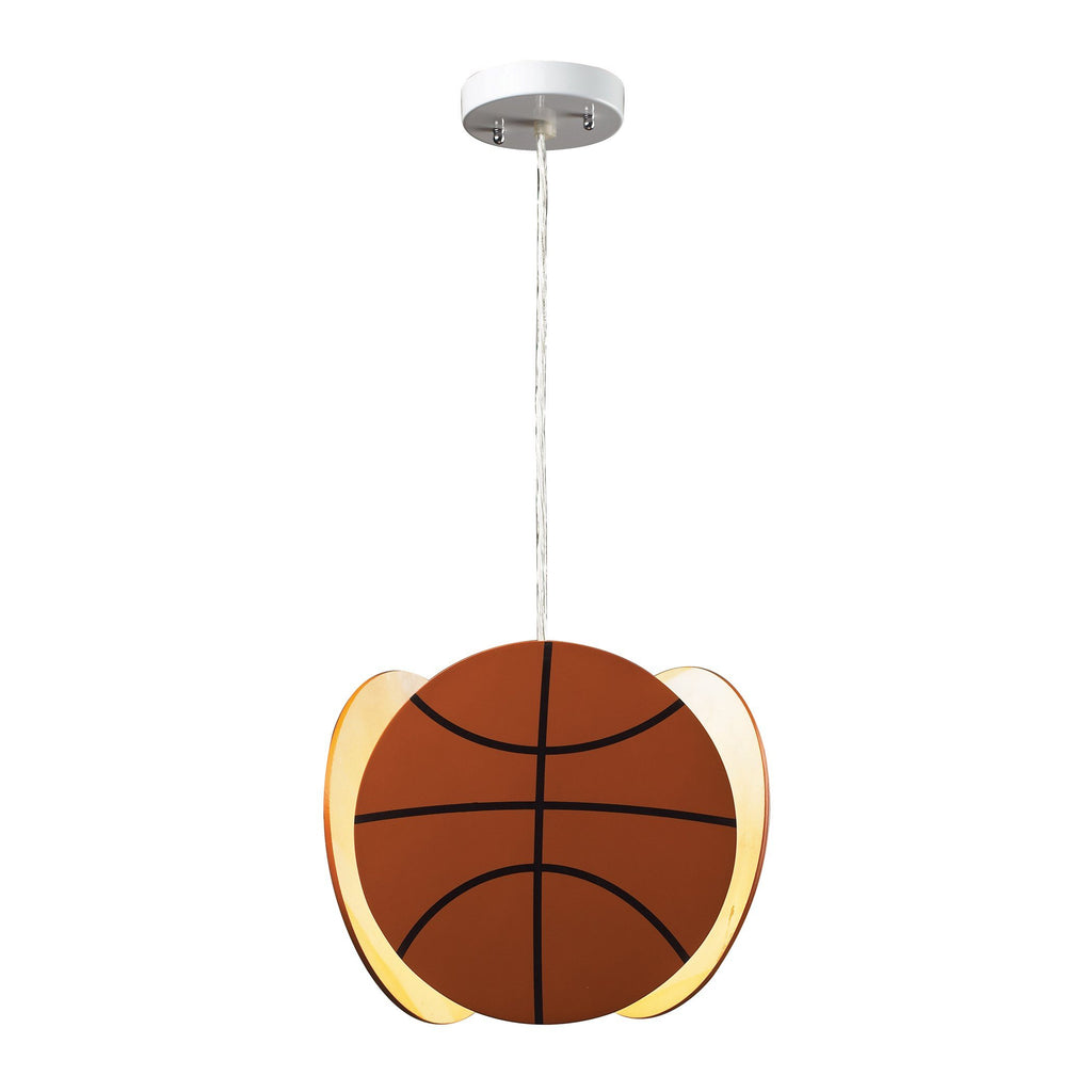 Novelty 1 Light Basketball Pendant Ceiling ELK Lighting 