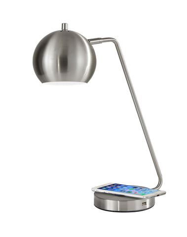 Emerson AdessoCharge Desk Lamp - Steel Lamps Adesso 