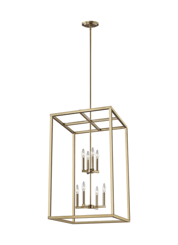 Moffet Street Eight Light LED Hall / Foyer - Satin Bronze Pendants Sea Gull Lighting 