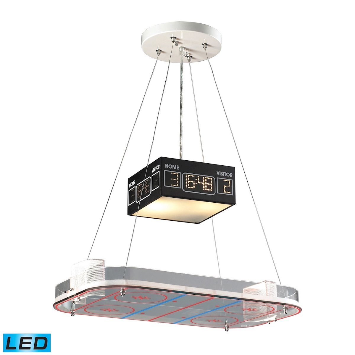 Novelty 2 Light LED Hockey Pendant Ceiling Elk Lighting Default Value 