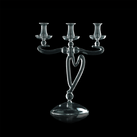 Arte di Murano Candlestick With Three Burning Heart Decor Accessories Arte di Murano 