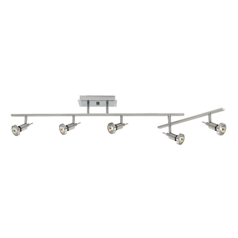 Viper 5-Light Dimmable LED Semi-Flush with Articulating Arm - Brushed Steel Ceiling Access Lighting 