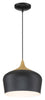 Blend 1 Light Cord Pendant - Black with Wood Grain (BL/WGN) Ceiling Access Lighting 