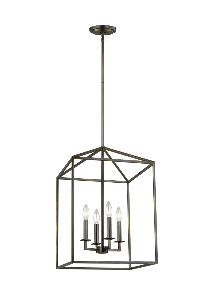 Perryton Small Four Light Hall / Foyer - Heirloom Bronze Pendants Sea Gull Lighting 