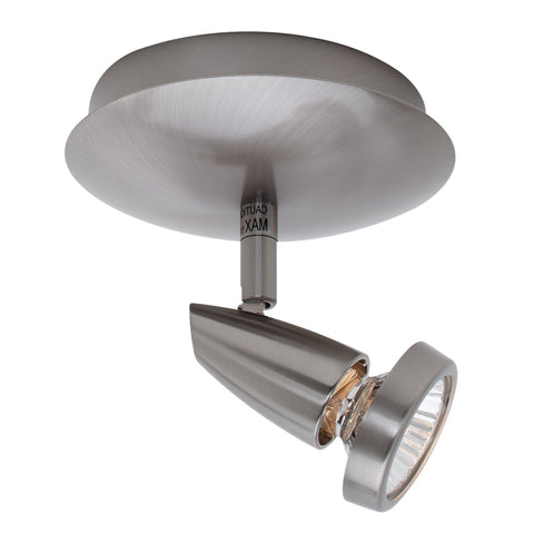 Mirage 1-Light Dimmable LED Swivel Spot - Brushed Steel Ceiling Access Lighting 
