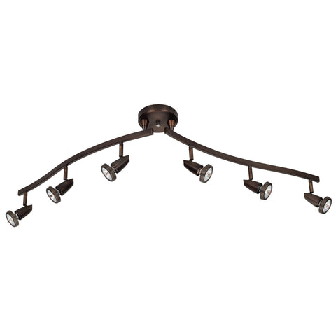 Mirage 6-Light Dimmable LED Semi-Flush with Articulating Arms - Bronze Ceiling Access Lighting 