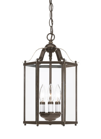 Bretton Three Light Semi-Flush Convertible LED Pendant - Heirloom Bronze Pendants Sea Gull Lighting 