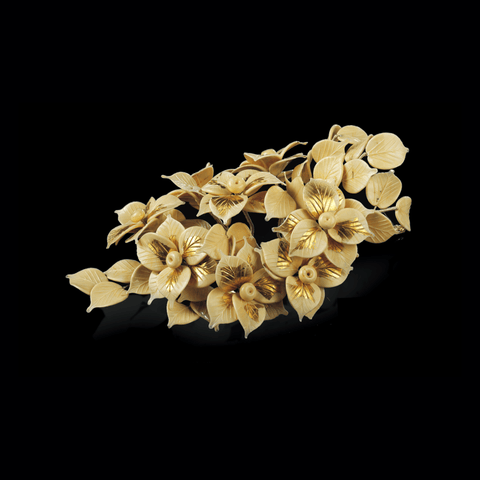 Arte di Murano Branch 8 Paste Flowers With Gold Decor Accessories Arte di Murano 