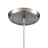 Fusion Satin Nickel 8"w Mini Pendant with Silver Mosaic Glass Shade Ceiling Elk Lighting 