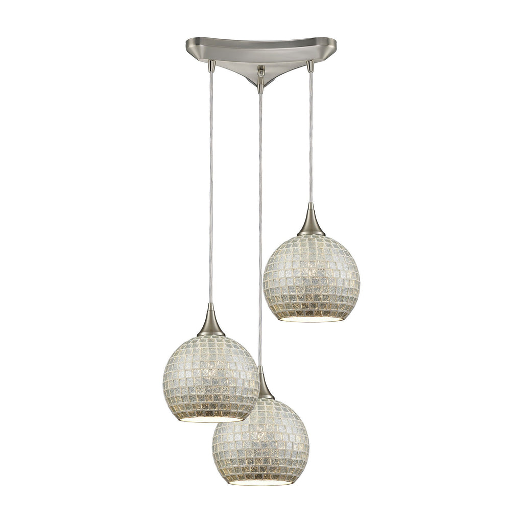 Fusion 3 Pendant Satin Nickel Ceiling Elk Lighting 