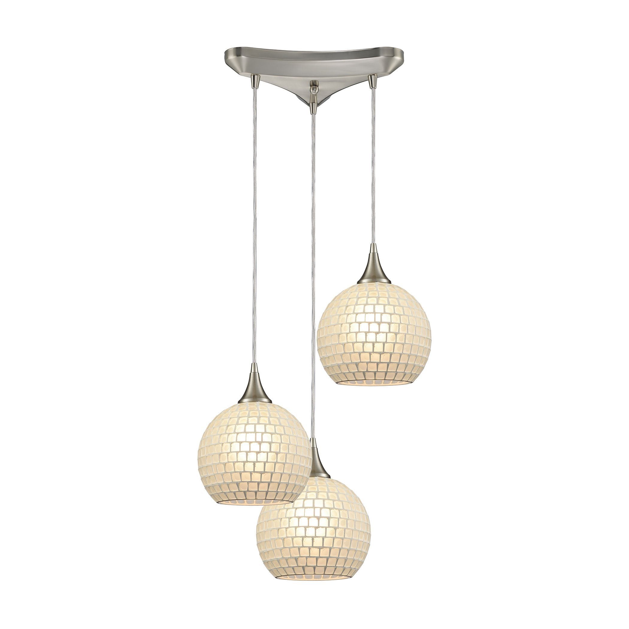 Fusion 3 Pendant Satin Nickel Ceiling Elk Lighting 