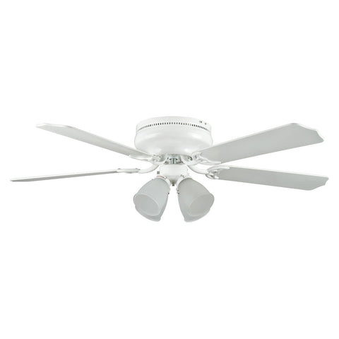 52" MONTEGO BAY DELUXE Ceiling Fan w/ 4Light Kit - White