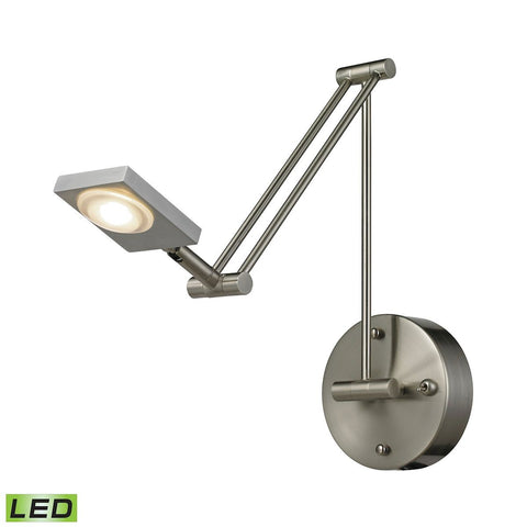 Reilly 1 Light Swingarm In Brushed Nickel And Brushed Aluminum