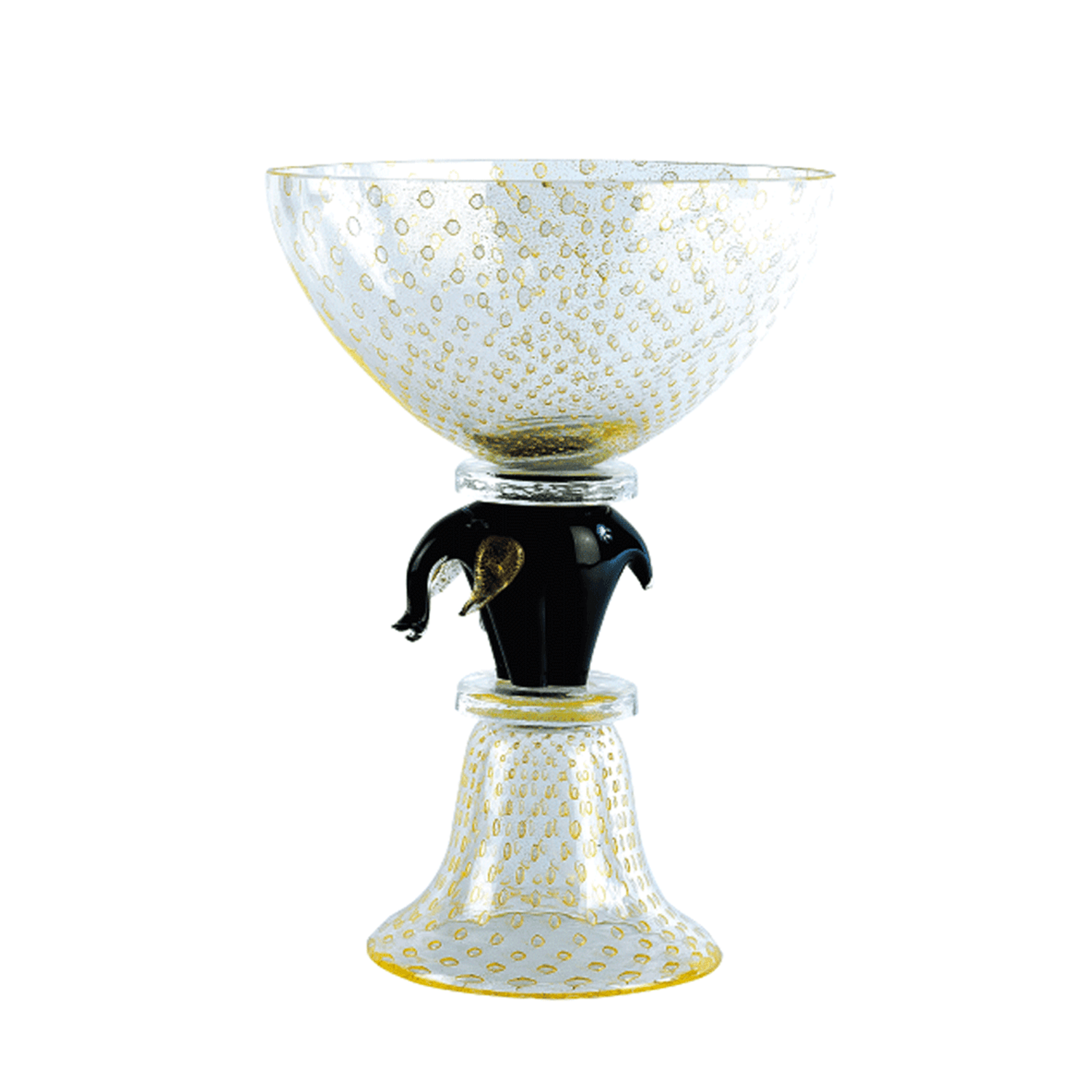 Arte di Murano Cup With Black And Gold Elephant Tusks Decor Accessories Arte di Murano 