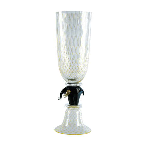 Arte di Murano Vase With Black And Gold Elephant Tusks Decor Accessories Arte di Murano 