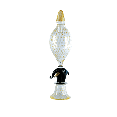 Arte di Murano Bottle With Black And Gold Elephant Tusks Decor Accessories Arte di Murano 