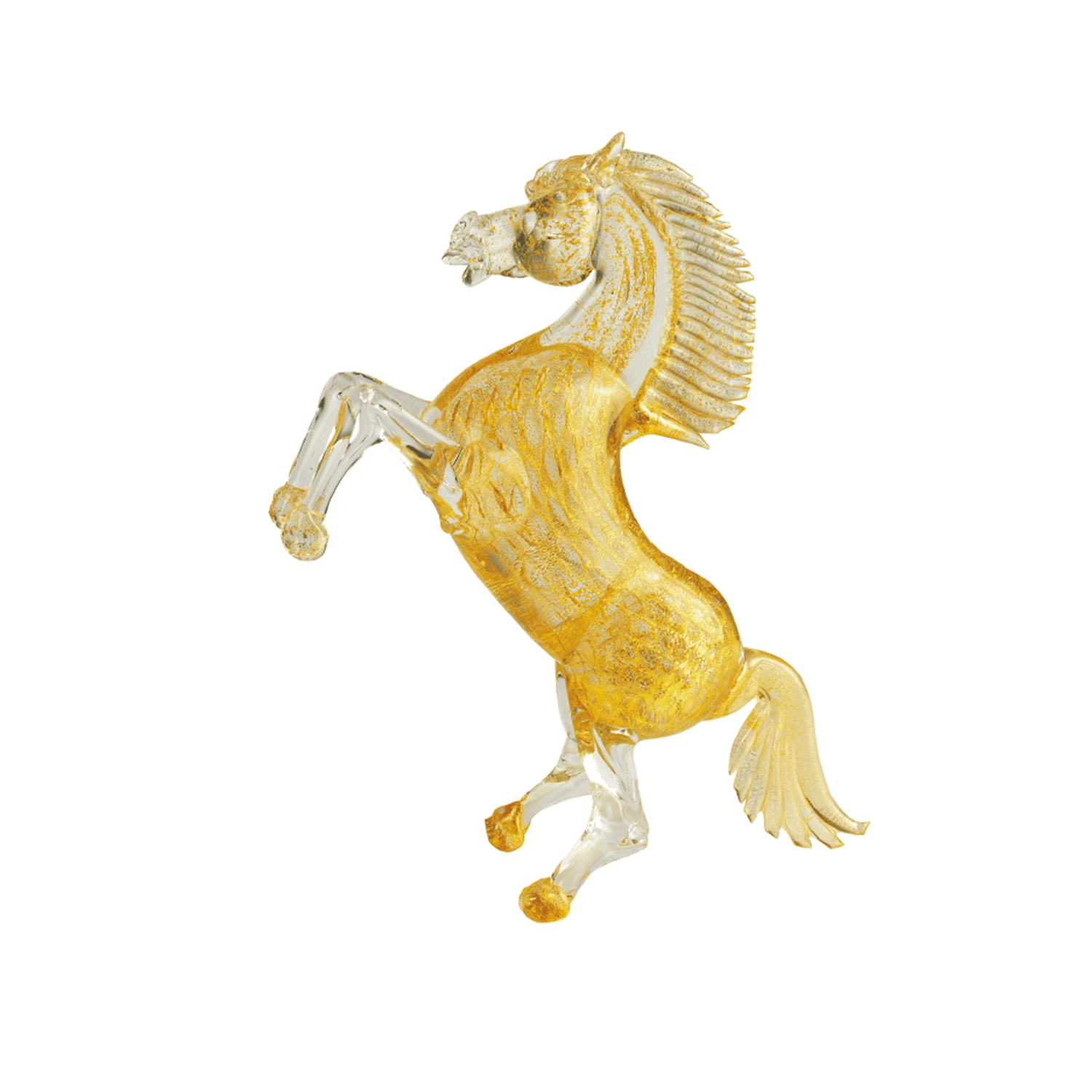 Arte di Murano Giant Horse Around Gold With Standing Bubbles Decor Accessories Arte di Murano 