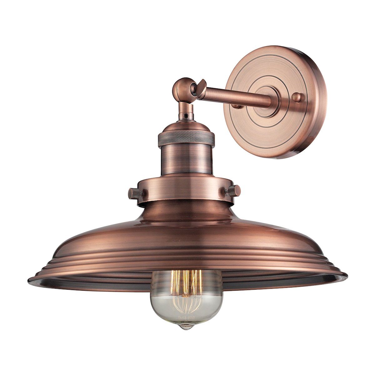 Newberry 1 Light Wall Sconce In Antique Copper Wall Sconce Elk Lighting Default Value 