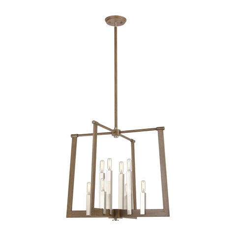 Axis 8-Light Pendant in Light Wood Ceiling Elk Lighting 