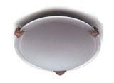Valencia 12"w Frosted Glass Ceiling Light - Black Ceiling PLC Lighting 