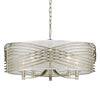 Zara 5 Light Chandelier in White Gold Ceiling Golden Lighting 