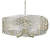 Zara 5 Light Chandelier in White Gold Ceiling Golden Lighting 