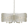 Zara 5 Light Chandelier in White Gold Ceiling Golden Lighting 