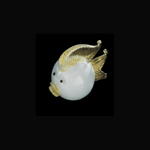 Arte di Murano Small Colorful Fish Ball With Gold Decor Accessories Arte di Murano 