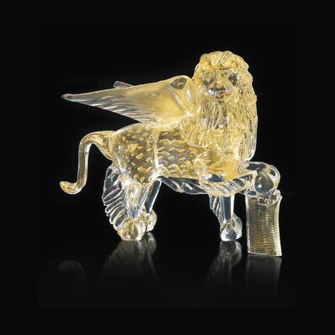 Arte di Murano All Gold Lion With Big Bubbles Decor Accessories Arte di Murano 
