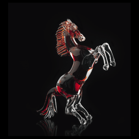 Arte di Murano Horse Giant Crystal With Colored Shades Standing Decor Accessories Arte di Murano 