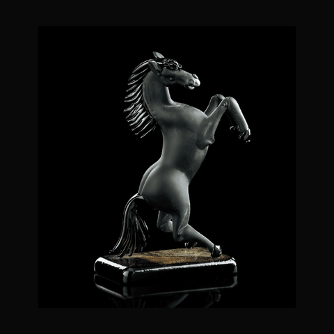 Arte di Murano Medium Satin Horse On Basic Black / Gold Decor Accessories Arte di Murano 