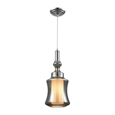 Alora Pendant In Polished Chrome With Opal White And Smoke Plated Glass Ceiling Elk Lighting 