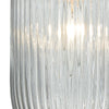 Dubois 5"w Brass Mini Pendant with Ribbed Glass Ceiling Elk Lighting 